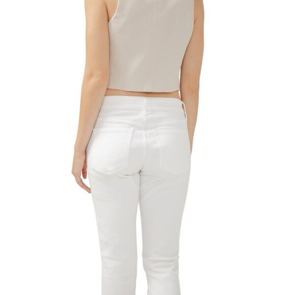 Silver Jeans Womens Boyfriend Skinny Super Stretch White Size 26 28x25 - Picture 3 of 16